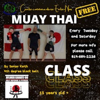 a flyer for muay thai class